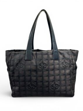 Chanel Brown & Black Travel Line MM Tote